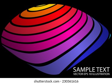 Vector rainbow color abstract background  shape - Vector colorful abstract background illustration