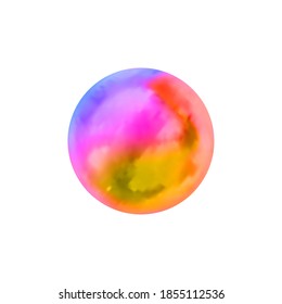 Vector rainbow colored 3D ball, sphere isolated on white background, colorful illustration.