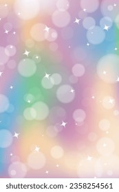 Vector rainbow colored star shining vertical background