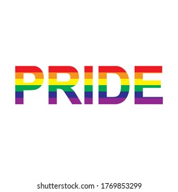 Colorful Modern Rainbow Pride Sign On Stock Vector (Royalty Free ...