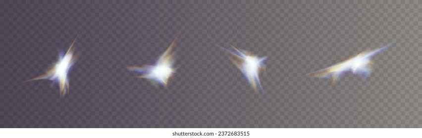 Vector rainbow crystal lights png. Light effect of a diamond explosion with glare. Blur effect with floating delicate sparkles and glass. Soaring plasma effect.	
