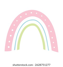 vector rainbow. Cute children's illustration on white background in pastel colors for packaging design, textile, web design and printing