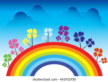 Vector of rainbow design, Abstract vector rainbow 