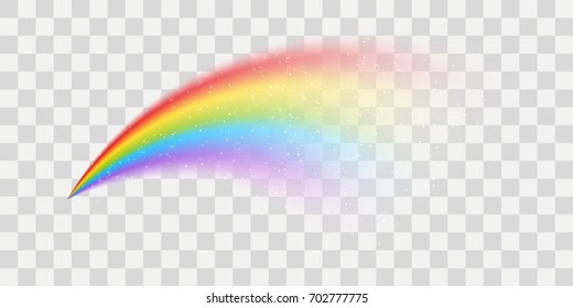 Vector rainbow element with transparent effect