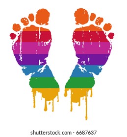 vector Rainbow feet
