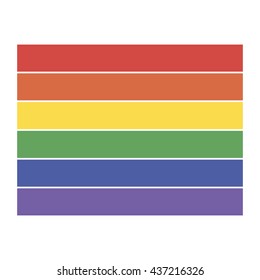 Vector Rainbow flag icon, lgbt community sign isolated on white background.