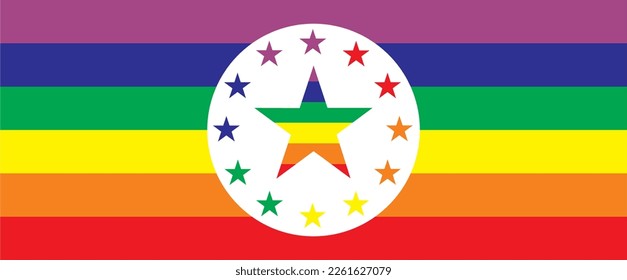 Vector rainbow flag of the LGBT community. LGBT symbol in 
rainbow colors