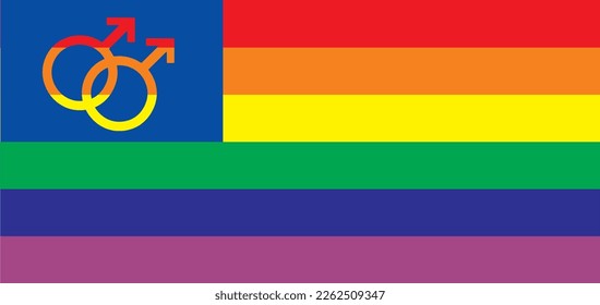Vector rainbow flag of the LGBT community. LGBT symbol in 
rainbow colors.
Gay marriage concept.	