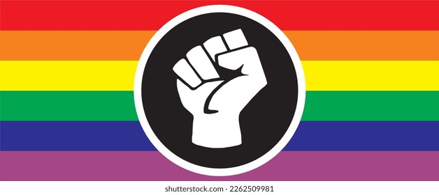 Vektorregenbogen-Flagge der LGBT-Gemeinschaft. LGBT-Symbol in 
Regenbogenfarbe. Faust.