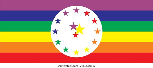 Vector rainbow flag of the LGBT community. LGBT symbol in rainbow colors.	