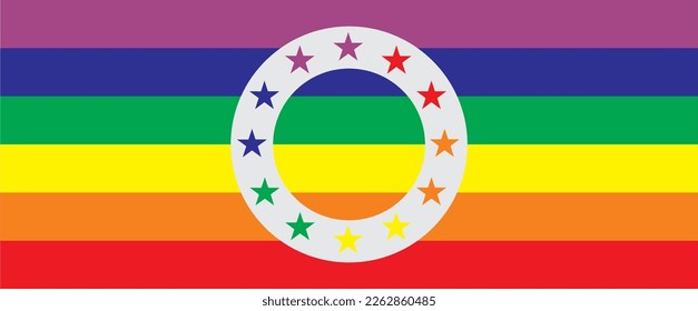 Bandera arco iris vectorial de la comunidad LGBT. Símbolo LGBT en 
colores de arco iris