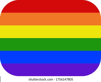 Vector of rainbow flag sexual identity,  the pride flag representing LGBT pride meaning of lesbian, gay, bisexual, and transgender.