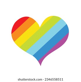 Vektorgrafik der sexuellen Identität von Regenbogenflaggen