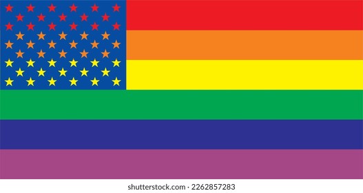 Vector rainbow flag of the usa lgbt community. LGBT symbol in 
rainbow colors.