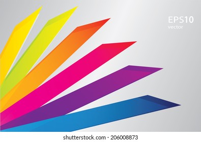 Vector rainbow geometric pattern background for design
