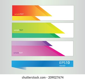  Vector rainbow geometric pattern banners for design