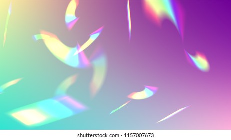 Vector Rainbow Gradient with Sunshine Glare.  Iridescent Background. Holographic Light Glitch Effect. Mesh Holographic Foil. Trendy Hologram Vector Background. Creative Festive Backdrop. 
