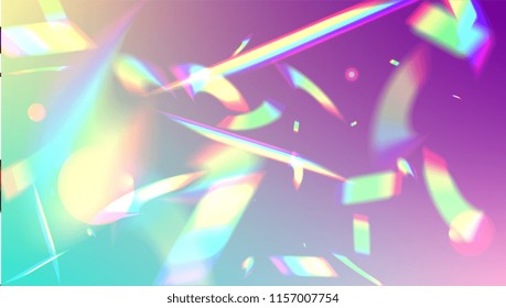 Vector Rainbow Gradient with Sunshine Glare.  Iridescent Background. Holographic Light Glitch Effect. Mesh Holographic Foil. Trendy Hologram Vector Background. Creative Festive Backdrop. 
