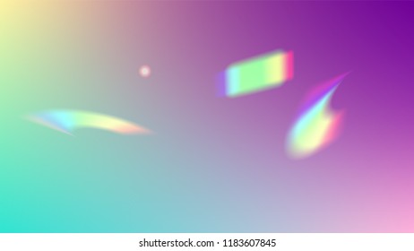Vector Rainbow Gradient with Sunshine Glare.  Iridescent Background. Holographic Light Glitch Effect.
 Creative Festive Backdrop. 
Mesh Holographic Foil. Trendy Hologram Vector Background.
