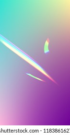 Vector Rainbow Gradient with Sunshine Glare.  Iridescent Background. Holographic Light Glitch Effect.
 Creative Festive Backdrop. 
Mesh Holographic Foil. Trendy Hologram Vector Background.

