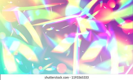 Vector Rainbow Gradient with Sunshine Glare.  Iridescent Background. Holographic Light Glitch Effect.
 
 Trendy Hologram Vector Background. Mesh Holographic Foil. Creative Festive Backdrop. 
