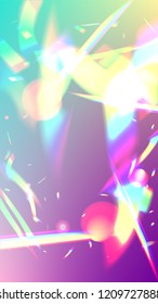 Vector Rainbow Gradient with Sunshine Glare.  Iridescent Background. Holographic Light Glitch Effect.
 Creative Festive Backdrop. 
Mesh Holographic Foil. Trendy Hologram Vector Background.
