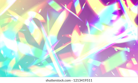 Vector Rainbow Gradient with Sunshine Glare.  Iridescent Background. Holographic Light Glitch Effect.
 Creative Festive Backdrop. 
Mesh Holographic Foil. Trendy Hologram Vector Background.
