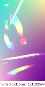 Vector Rainbow Gradient with Sunshine Glare.  Iridescent Background. Holographic Light Glitch Effect.
 Creative Festive Backdrop. 
Mesh Holographic Foil. Trendy Hologram Vector Background.
