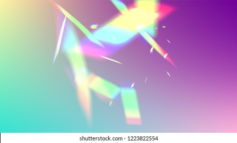 Vector Rainbow Gradient with Sunshine Glare.  Iridescent Background. Holographic Light Glitch Effect. Trendy Hologram Vector Background. Mesh Holographic Foil. Creative Festive Backdrop. 
