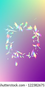 Vector Rainbow Gradient with Sunshine Glare.  Iridescent Background. Holographic Light Glitch Effect. Trendy Hologram Vector Background. Mesh Holographic Foil. Creative Festive Backdrop. 
