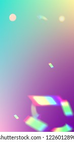 Vector Rainbow Gradient with Sunshine Glare.  Iridescent Background. Holographic Light Glitch Effect.
 Creative Festive Backdrop. 
Mesh Holographic Foil. Trendy Hologram Vector Background.
