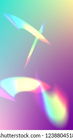 Vector Rainbow Gradient with Sunshine Glare.  Iridescent Background. Holographic Light Glitch Effect.
 
Mesh Holographic Foil. Trendy Hologram Vector Background. Creative Festive Backdrop. 
