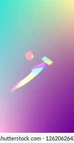 Vector Rainbow Gradient with Sunshine Glare.  Iridescent Background. Holographic Light Glitch Effect.
 Creative Festive Backdrop. 
Mesh Holographic Foil. Trendy Hologram Vector Background.
