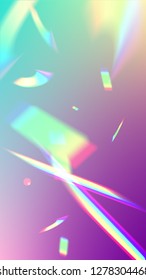 Vector Rainbow Gradient with Sunshine Glare.  Iridescent Background. Holographic Light Glitch Effect.
 Creative Festive Backdrop. 
Mesh Holographic Foil. Trendy Hologram Vector Background.
