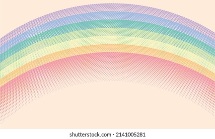 Vector Rainbow Halftone Effect , Abstact Background Template Art