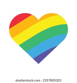 Abstrakte Vektorgrafik lgbtq farbene Herzform des Vektorregenbogens