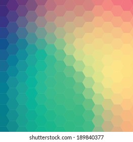 Vector Rainbow Hexagon