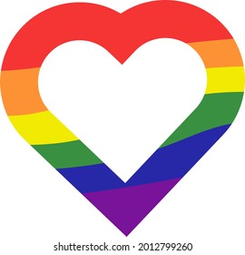 Vector of the rainbow LGBT heart