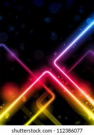 Vector - Rainbow  Lines Background Neon Laser