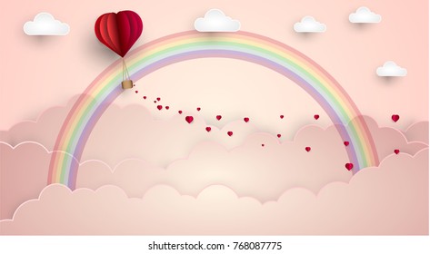 Vector Rainbow love style of background