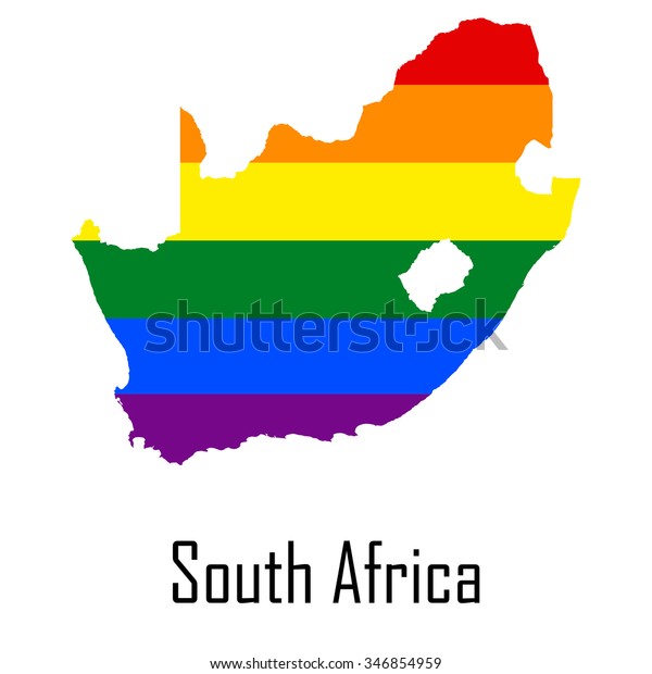 Vector Rainbow Map South Africa Colors Stock Vector Royalty Free 346854959 6981