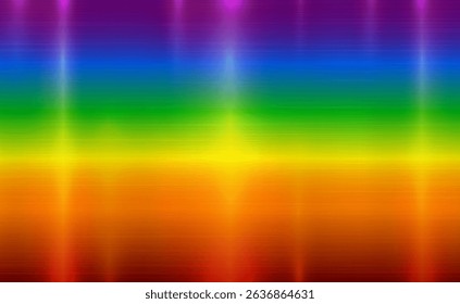 Vector rainbow metallic tones background. Gradient color bright and shiny light reflection brushed steel metal texture. Illustration for background, backdrop, web, wallpaper, print and design artwork.