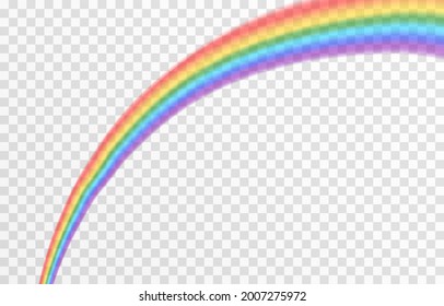 Arcoiris vectorial sobre fondo transparente aislado. Efecto después de la lluvia. PNG arcoiris.