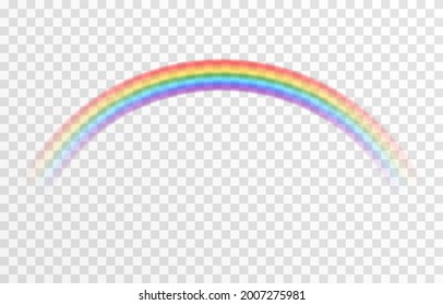 Vector rainbow on isolated transparent background. Effect after rain. Rainbow PNG.