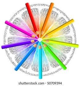 Vector rainbow orange