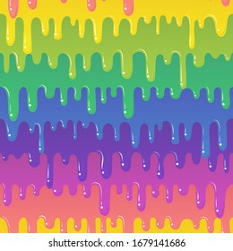 Vector Rainbow Paint Seamless Pattern