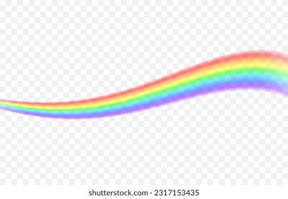 Arcoiris vectorial. Png arcoiris. Efecto después de la lluvia. Un fenómeno natural.