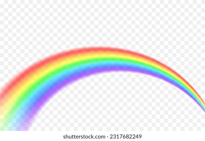 Vector rainbow. Rainbow png. Effect after the rain. A natural phenomenon.