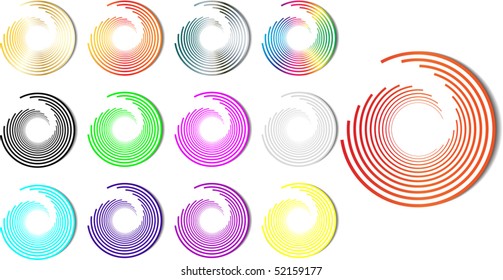 Vector rainbow spiral color