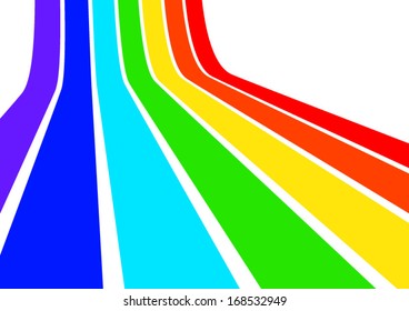 vector rainbow strip 3D